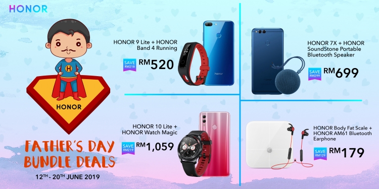 Sambut Hari Bapa dengan tawaran bundle Honor serendah RM179