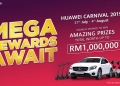 Dapatkan peluang menang Mercedes-Benz GLA 200 dengan membeli telefon pintar di Huawei Carnival