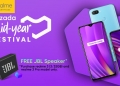 Harga murah, hadiah percuma dan jaminan 2 tahun untuk telefon Realme di Lazada pada 12 Julai