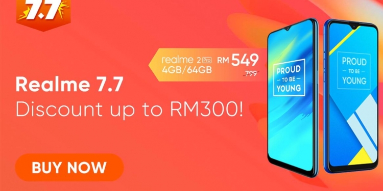 Dua hari tawaran istimewa Realme di Shopee ada diskaun sehingga 30%
