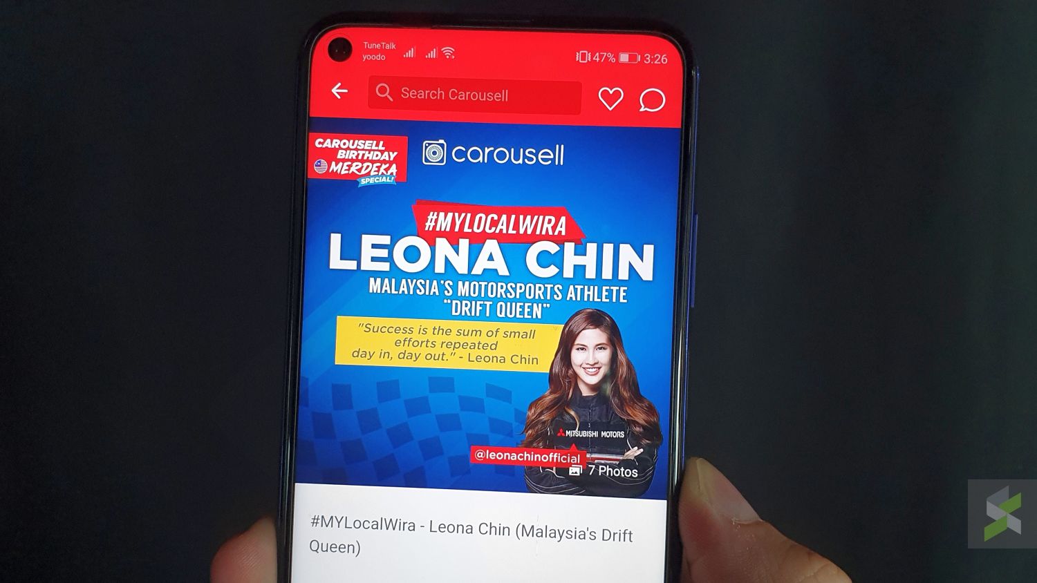 Carousell rai wirawati negara sambil menderma di #MYLocalWira 