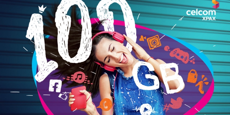 100GB internet percuma hanya dengan tambah nilai Xpax di Celcom Life