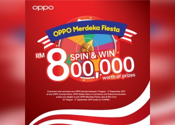 Rebut Hadiah Berjumlah RM800,000 Dalam Kempen OPPO Merdeka Fiesta
