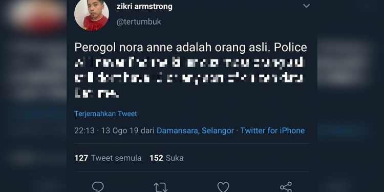 Memandai-Mandai Dalam Kes Nora Quoirin, Pemilik Akaun Twitter Ini Dihadapkan Ke Mahkamah