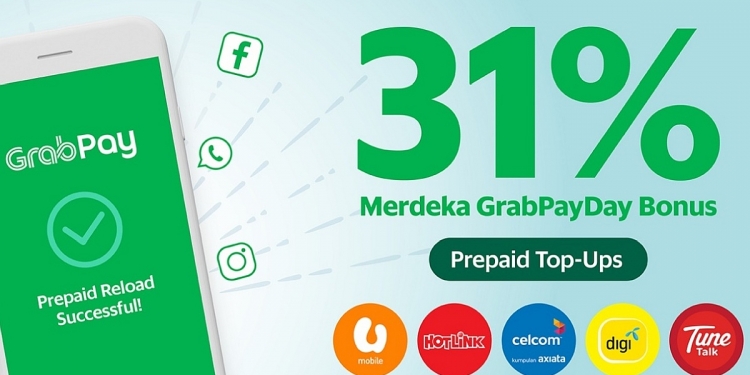 Rebat 31% Untuk Tambah Nilai Prabayar, Hanya Di GrabPay