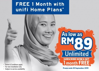 TM perkenal pelan unifi Home Fibre tanpa had kuota termurah