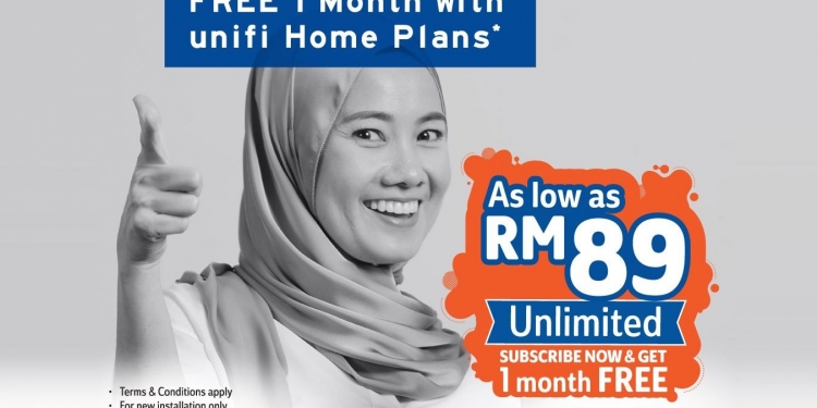 TM perkenal pelan unifi Home Fibre tanpa had kuota termurah