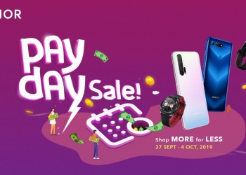 Diskaun dan hadiah percuma dalam promosi Honor PayDay Sale