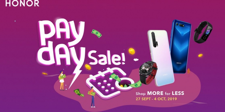 Diskaun dan hadiah percuma dalam promosi Honor PayDay Sale