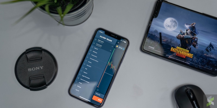 Olymp Trade, cara lebih baik jana wang di telefon pintar dari bermain PUBG