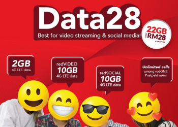 Hanya RM28/bulan untuk 22GB data dengan RedOne Data28