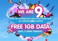Yes menghadiahkan 1GB data kepada pelanggan sempena ulangtahun ke-9