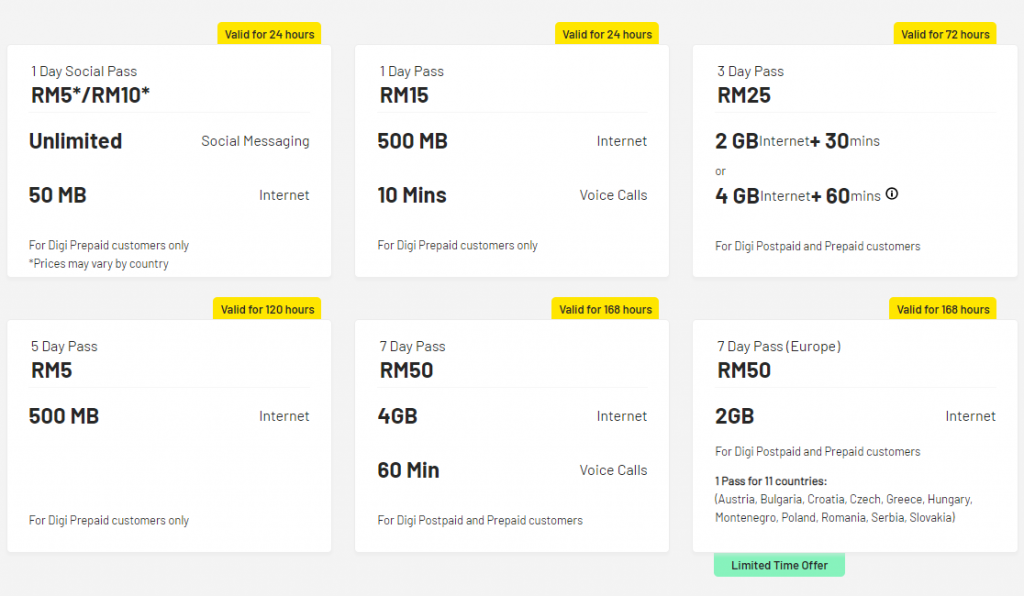 Digi perkenal pelan perayauan data yang lebih lama dan murah 