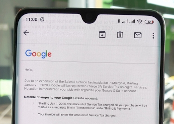 Google mula menghantar notis Cukai Digital bermula 1 Januari 2020
