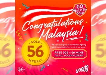 Yoodo bagi 2GB data & 60 minit percuma sempena kejayaan atlet sukan SEA Malaysia