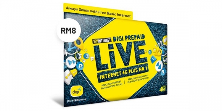Rumusan Pas Internet Prabayar 2020: Digi Prepaid Live