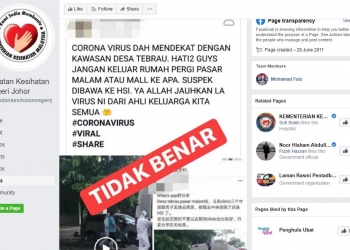 Desa Tebrau Bebas Coronavirus, Menurut Jabatan Kesihatan Johor
