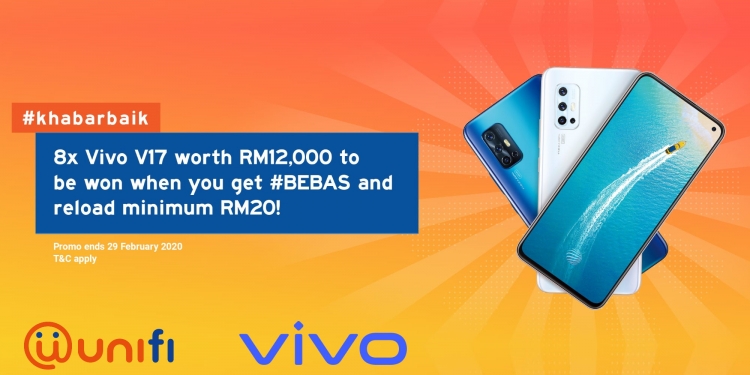 Tambah nilai Unifi Mobile #BEBAS sekarang untuk memenangi Vivo V17