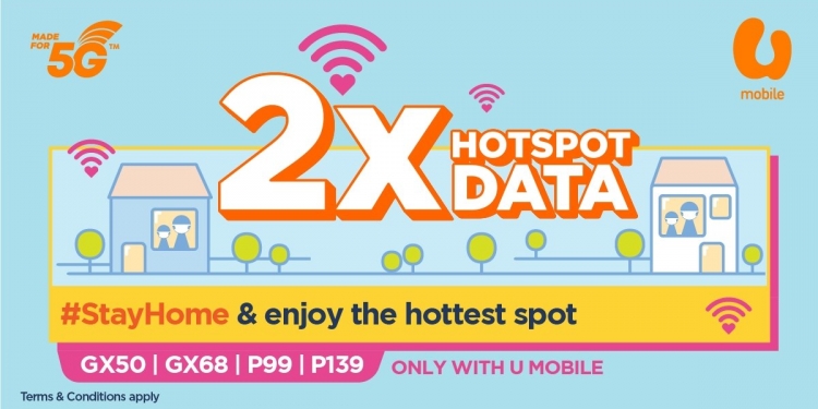 U Mobile gandakan kuota Hotspot sehingga akhir Mac
