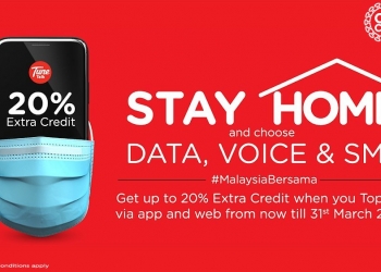 20% kredit ekstra apabila tambah nilai TuneTalk sehingga 31 Mac