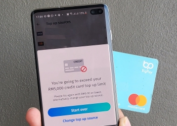 BigPay kurangkan had tambah nilai kad kredit kepada separuh