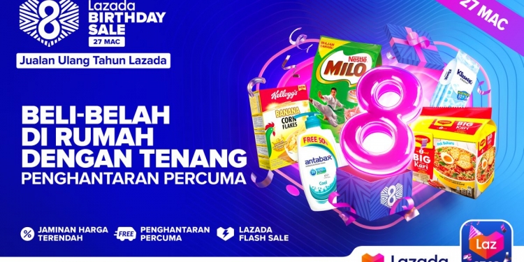 Cari Empat Perkara Ini Untuk Nikmati Diskaun Sepanjang Sambutan Ulang Tahun Ke-8 Lazada