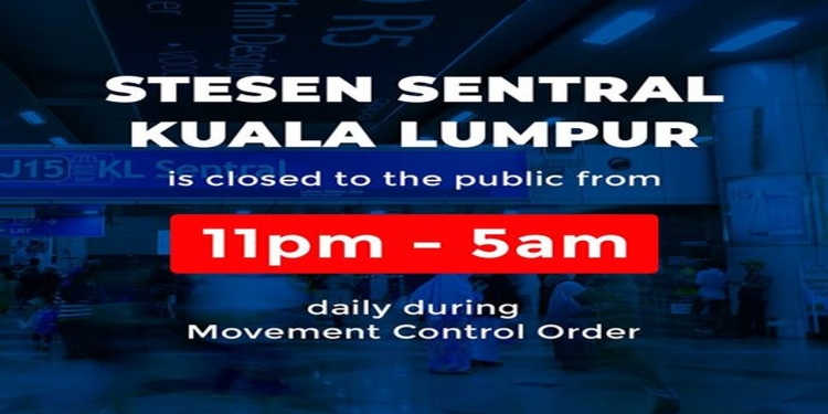 KL Sentral dibuka dari pukul 5 pagi hingga 10 malam sepanjang PKP
