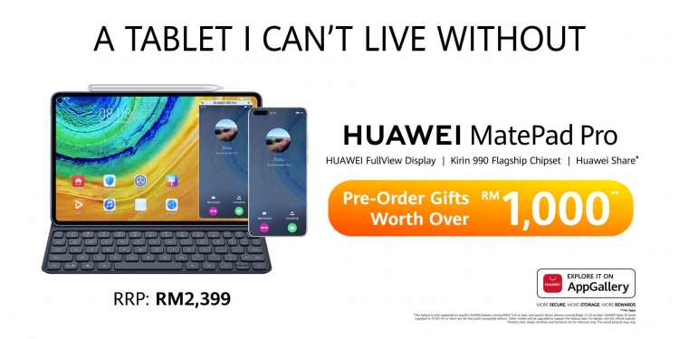 Huawei MatePad Pro: Maklumat tempahan awal dan penjualannya di Malaysia