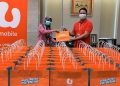 U Mobile perkukuh rangkaian di hospital dan sumbang 100 unit telefon