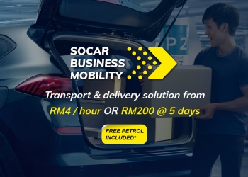 Sewa kereta Socar dari RM4/jam atau RM200 untuk 5 hari, khas buat peniaga dan penghantar barang