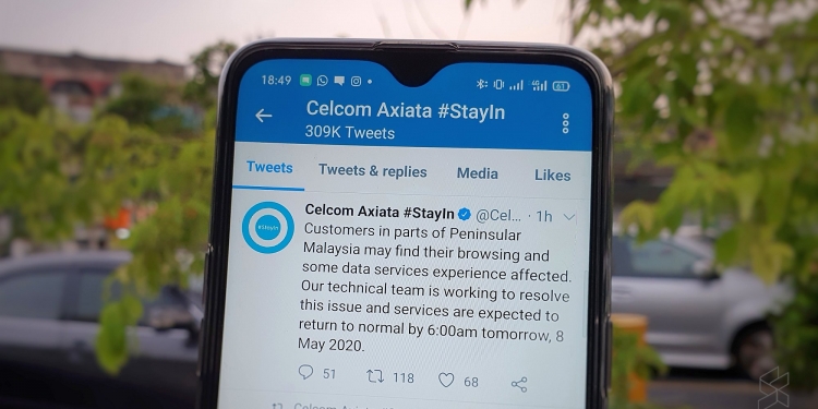 Rangkaian Celcom dan MVNO di bawahnya terjejas hingga pagi esok