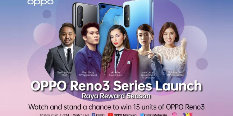 15 unit Oppo Reno3 akan diberikan percuma semasa pelancarannya
