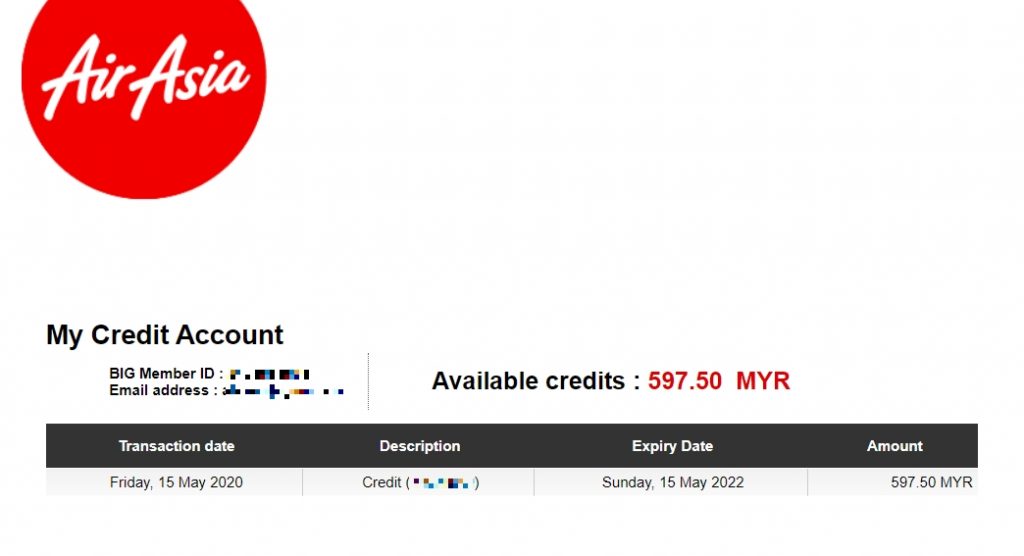 how to book airasia flight using credit account