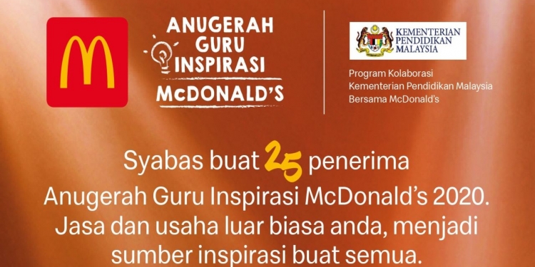 25 dari 5,000 guru dipilih penerima Anugerah Guru Inspirasi McDonald’s