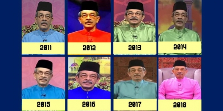 Apakah warna baju melayu Penyimpan Mohor Besar Raja-Raja semasa umum Hari Raya kali ini?