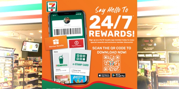 7-Eleven beri baucar tunai RM 3 percuma untuk pengguna aplikasi My7E