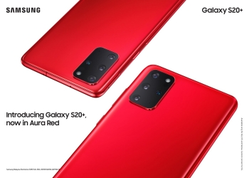 Merah menyala pilihan warna terbaru di Galaxy S20+