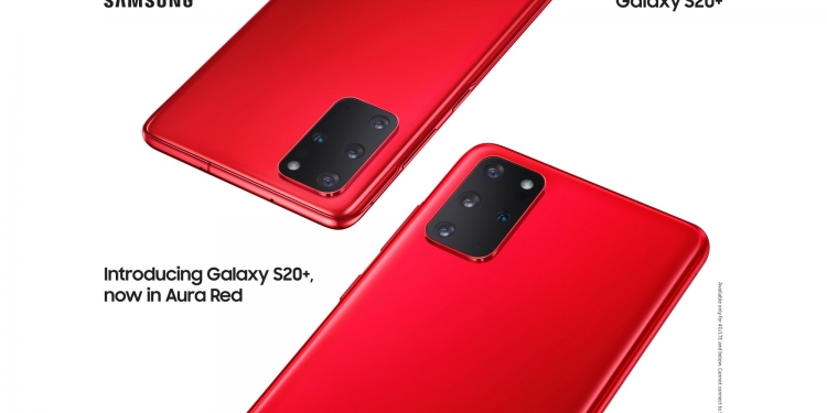 Merah menyala pilihan warna terbaru di Galaxy S20+