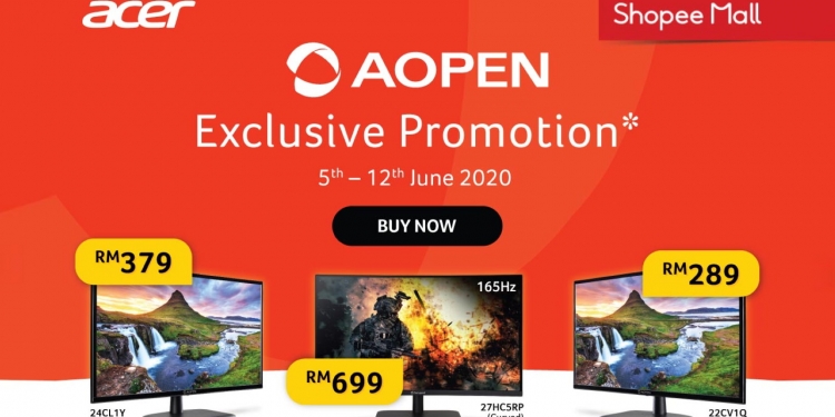 Acer AOpen Shocking Sale menawarkan monitor pada harga mampu milik dari RM 249