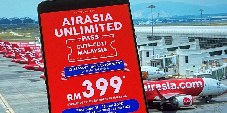 Terbang tanpa had dalam Malaysia dengan Pas Tanpa Had AirAsia Cuti-Cuti Malaysia