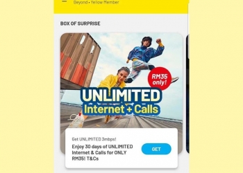 Pas Internet tanpa had Digi pun harga RM35 tapi untuk yang tertentu sahaja