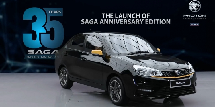 Proton Saga Edisi Ulangtahun ke-35 dilancar terhad 1,100 unit sahaja