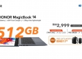Honor Magicbook 14 dengan  RAM dan SSD diganda akan tiba di Malaysia
