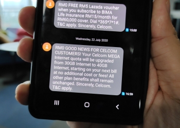 Pengguna Celcom dapat naik taraf kuota percuma