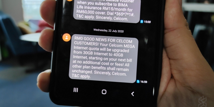 Pengguna Celcom dapat naik taraf kuota percuma