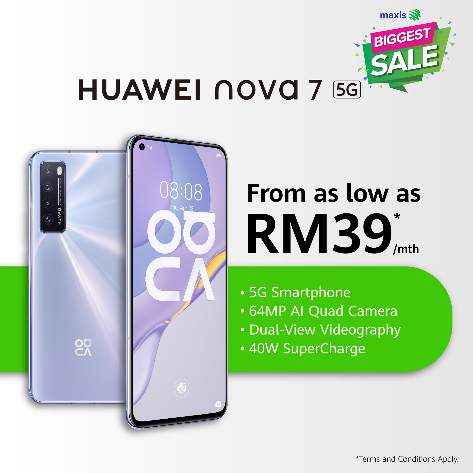 Maxis Tawarkan Telefon 5g Huawei Dari Rm1 Serta Beli 1 Percuma 1 Soyacincau Com