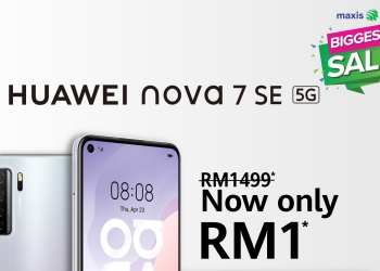 Maxis tawarkan telefon 5G Huawei dari RM1 serta beli 1 percuma 1