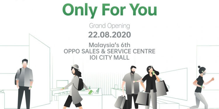 Diskaun, hadiah percuma dan pulangan tunai 100% di pembukaan Pusat Jualan dan Servis Oppo, IOI City Mall
