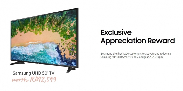 Dapatkan TV 4K 50” percuma dengan pembelian Galaxy Note 20
