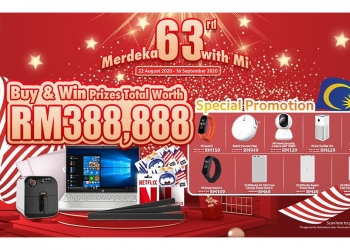 RM 388,888 hadiah untuk pembeli produk Xiaomi sempena Merdeka ke-63